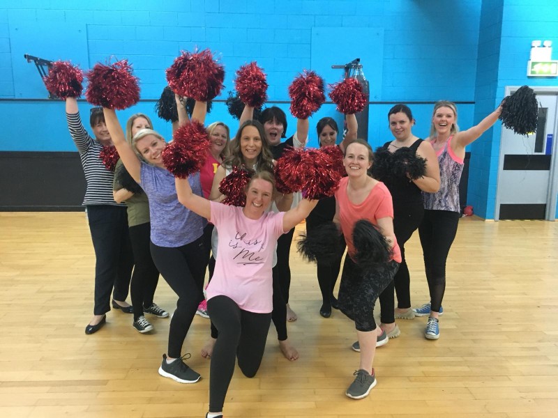 Cheerleading hen party team spirit dance class Cardiff